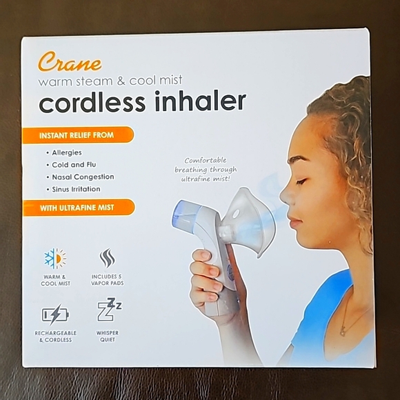Crane, Cordless Steam Inhaler – Warm Steam & Cool Mist Functions, with Vapor Pad - Picture 1 of 1